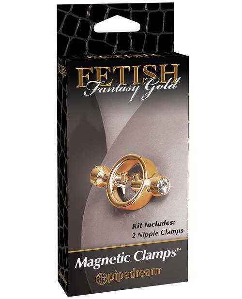 product image, Fetish Fantasy Gold Magnetic Nipple Clamps - Gold - SEXYEONE 