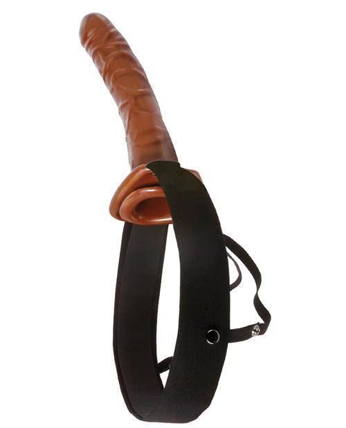image of product,Fetish Fantasy Series 10" Chocolate Dream Hollow Strap On - {{ SEXYEONE }}