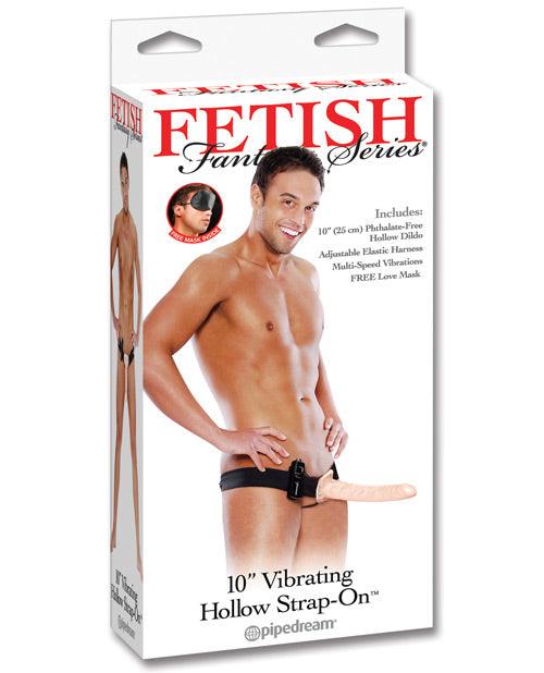 product image, Fetish Fantasy Series 10" Vibrating Hollow Strap On - Flesh - {{ SEXYEONE }}