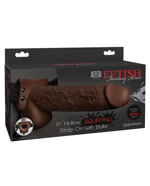 image of product,"Fetish Fantasy Series 9"" Hollow Squirting Strap On W/balls" - SEXYEONE