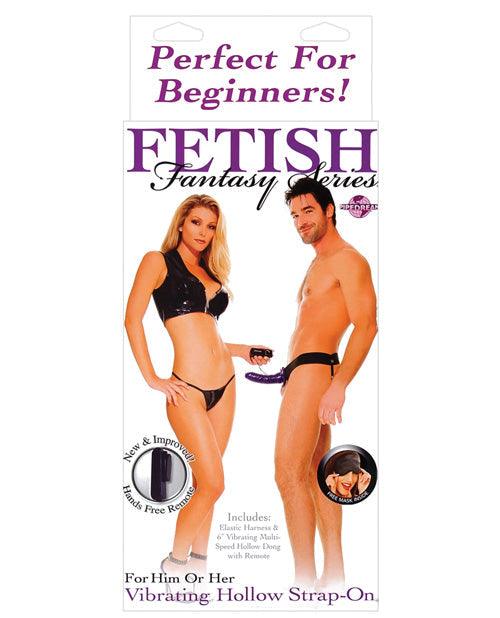Fetish Fantasy Series For Him Or Her Vibrating Hollow Strap On - {{ SEXYEONE }}