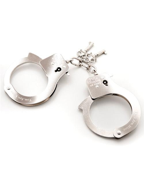 image of product,Fifty Shades Of Grey You Are Mine Metal Handcuffs - {{ SEXYEONE }}