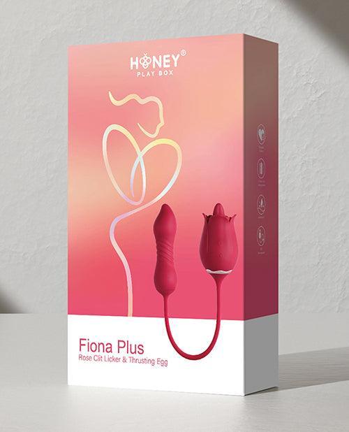 product image,Fiona Plus Rose Clit Licking Stimulator & Thrusting Egg - Red - SEXYEONE