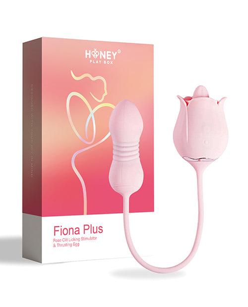 image of product,Fiona Plus Rose Clit Licking Stimulator & Thrusting Egg - SEXYEONE