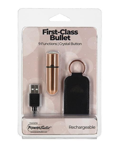 product image, First Class Mini Rechargeable Bullet W/crystal - 9 Functions - SEXYEONE