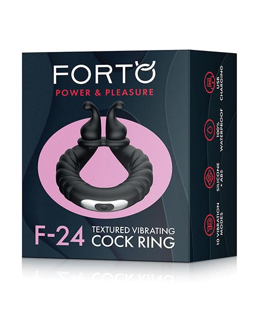 product image, Forto F-24 Textured Vibrating Cock Ring - {{ SEXYEONE }}