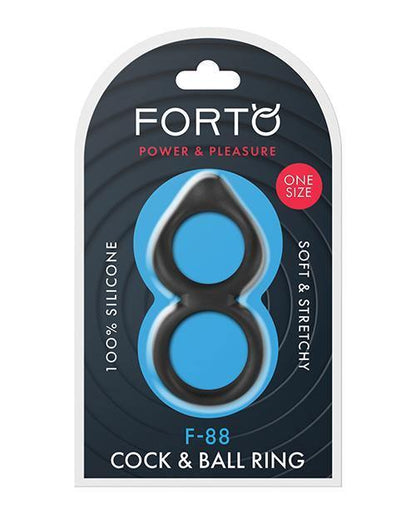 Forto F-88 Double Ring Liquid Silicone Cock Ring - SEXYEONE 