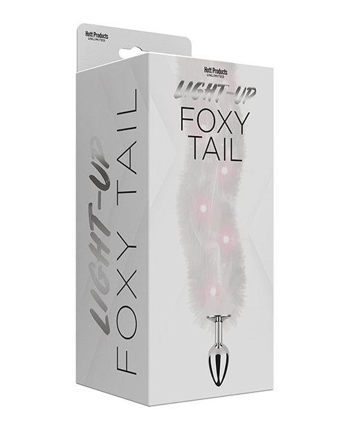image of product,Foxy Tail Light Up Faux Fur Butt Plug - SEXYEONE
