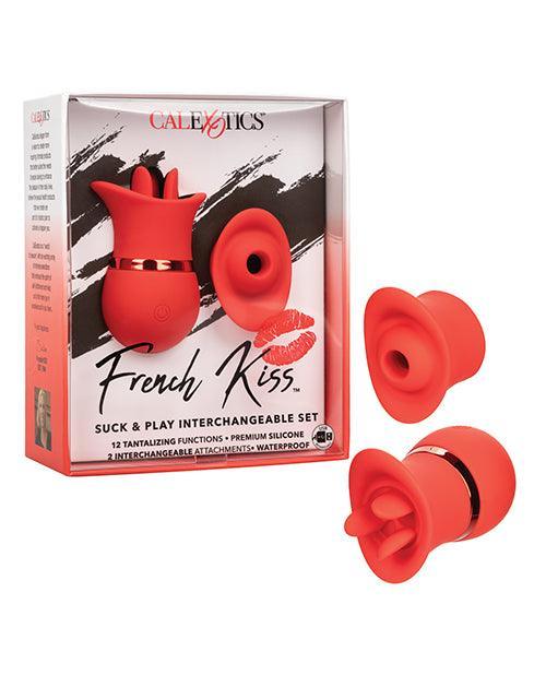 product image, French Kiss Suck & Play Interchangeable Set - Red - SEXYEONE