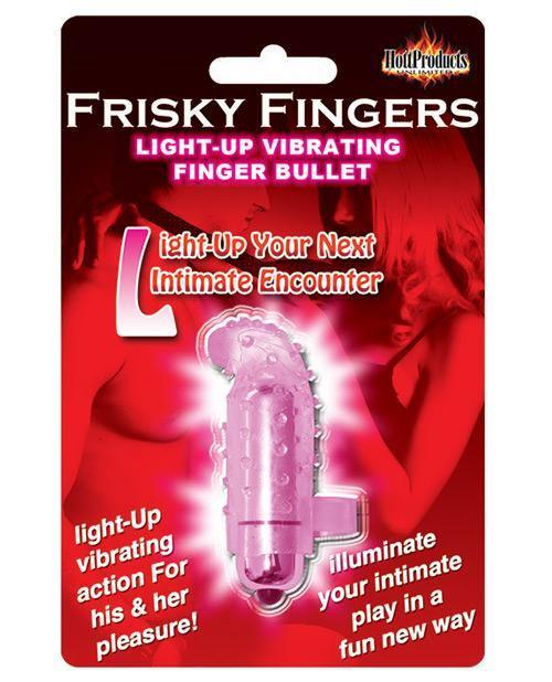 image of product,Frisky Finger Light Up Vibrating Finger Bullet - SEXYEONE 