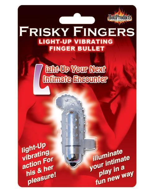 image of product,Frisky Finger Light Up Vibrating Finger Bullet - SEXYEONE 