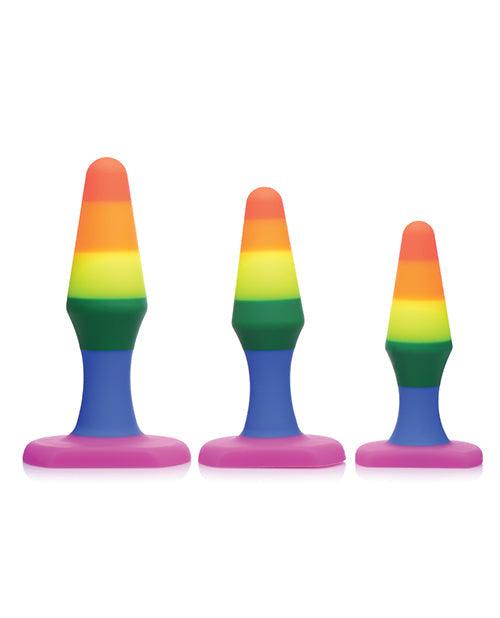 image of product,Frisky Rainbow Silicone Anal Trainer Set - {{ SEXYEONE }}