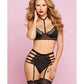 Galloon Lace & Microfiber Bra W/adjustable Straps & High Waisted Panty - SEXYEONE 