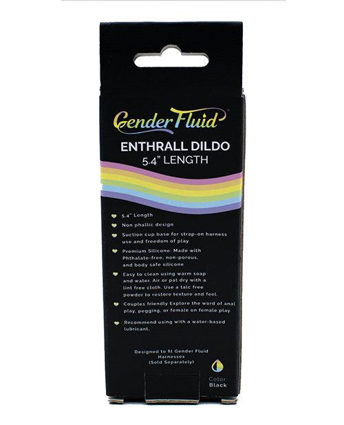 Gender Fluid 5.5" Enthrall Strap On Dildo - Black - {{ SEXYEONE }}