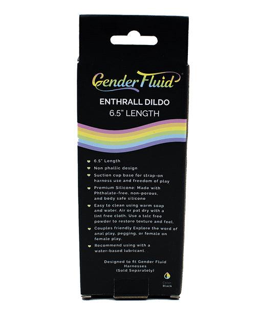 product image,Gender Fluid 6.5" Enthrall Strap On Dildo - Black - {{ SEXYEONE }}