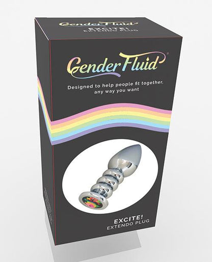 Gender Fluid Excite! Extendo Plug - Silver - {{ SEXYEONE }}