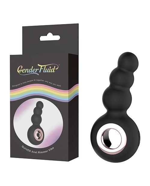 product image, Gender Fluid Quiver Anal Ring Bead Vibe - Black - {{ SEXYEONE }}