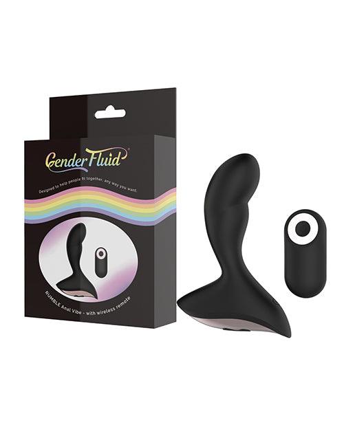 product image, Gender Fluid Rumble Anal Vibe W-remote - Black - {{ SEXYEONE }}