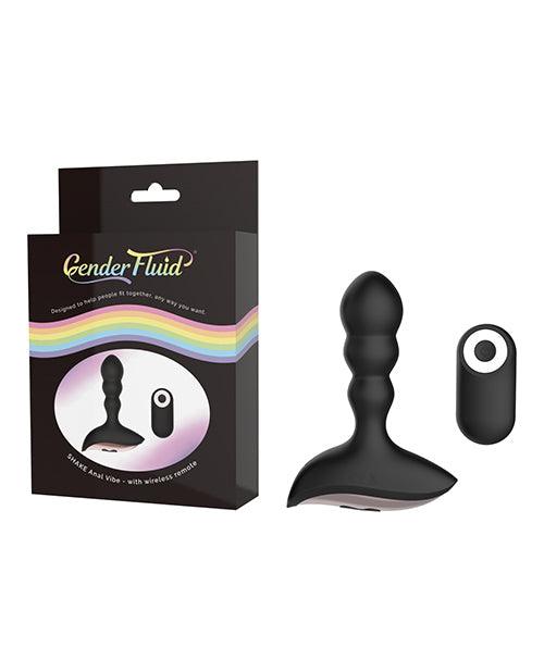product image, Gender Fluid Shake Anal Vibe W-remote - Black - {{ SEXYEONE }}