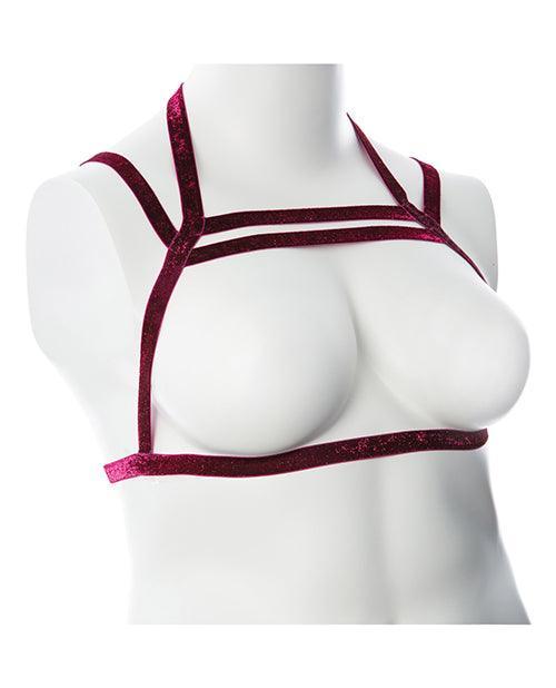 image of product,Gender Fluid Sugar Coated Harness - Raspberry Glitter - SEXYEONE