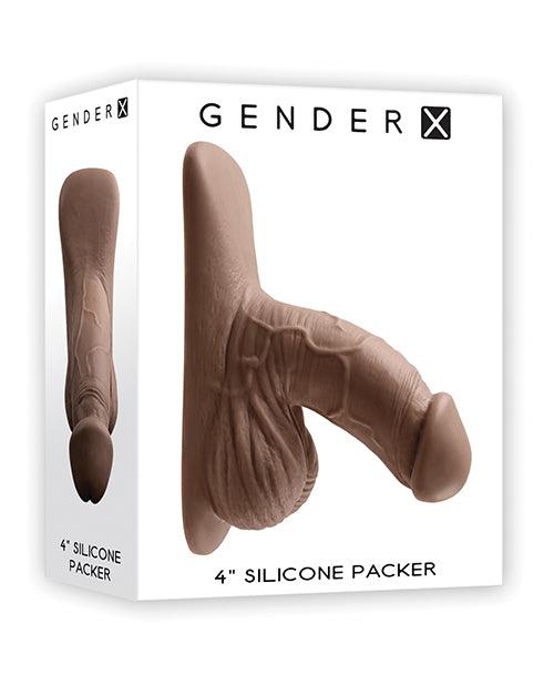 product image, Gender X 4" Silicone Packer - Dark - SEXYEONE