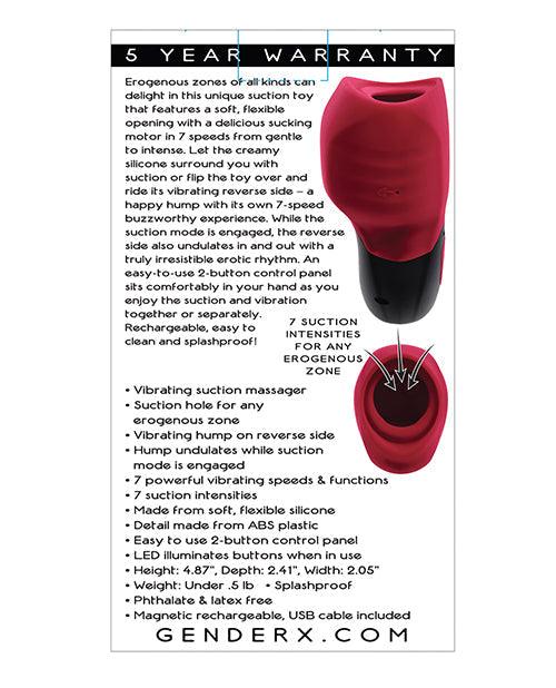 product image,Gender X Body Kisses Vibrating Suction Massager - Red-black - {{ SEXYEONE }}
