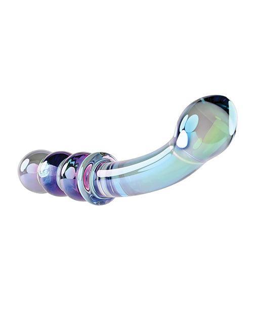 image of product,Gender X Lustrous Galaxy Wand Dual Ended Glass Massager - Green - SEXYEONE