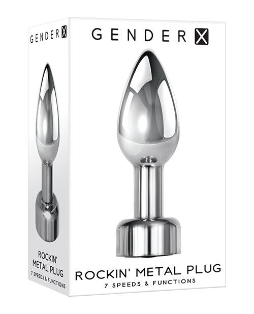 product image, Gender X Rockin Metal Plug - Chrome - {{ SEXYEONE }}