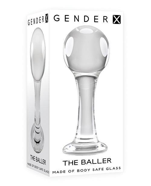 product image, Gender X The Baller Glass Plug - Clear - SEXYEONE