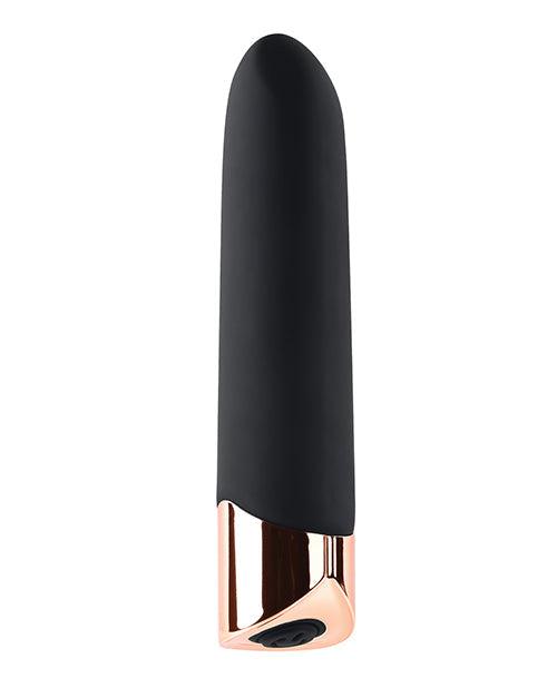 image of product,Gender X The Gold Standard Rechargeable Silicone Bullet - Black-rose Gold - {{ SEXYEONE }}