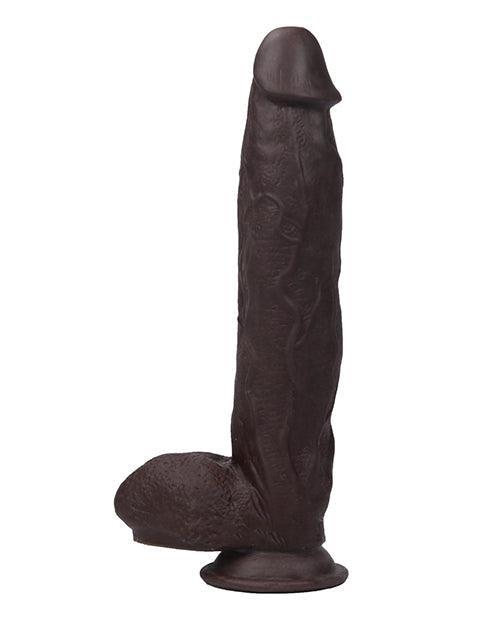 image of product,Get Lucky 12" Real Skin Series - Dark Brown - {{ SEXYEONE }}