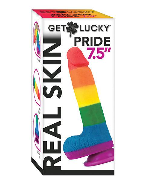 product image, Get Lucky 7.5" Real Skin Series Pride- Rainbow - {{ SEXYEONE }}