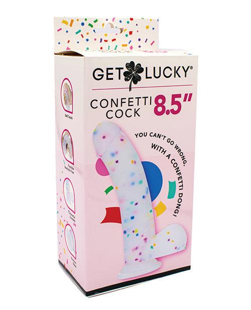 product image, Get Lucky 8.5" Real Skin Confetti Cock - Multi Color - {{ SEXYEONE }}