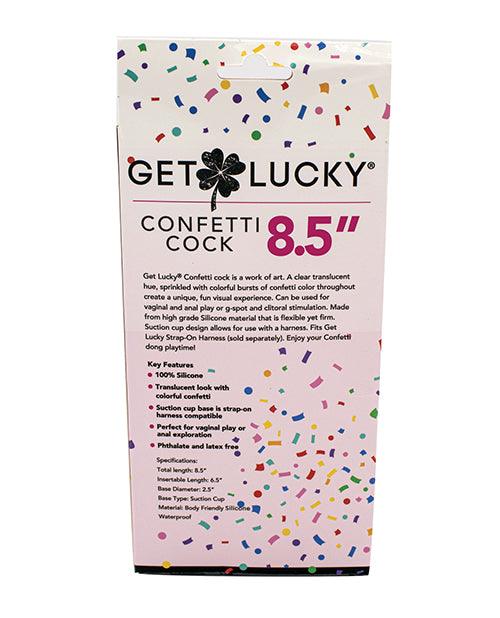 image of product,Get Lucky 8.5" Real Skin Confetti Cock - Multi Color - {{ SEXYEONE }}