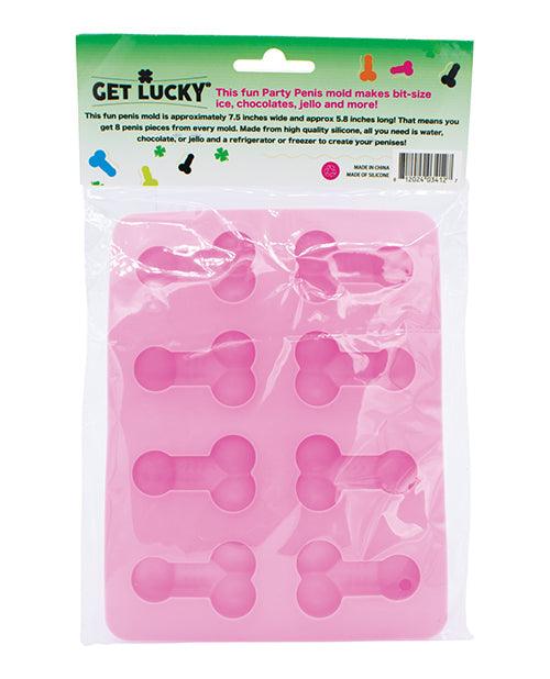 product image, Get Lucky Penis Party Chocolate - Ice Tray - Pink - {{ SEXYEONE }}