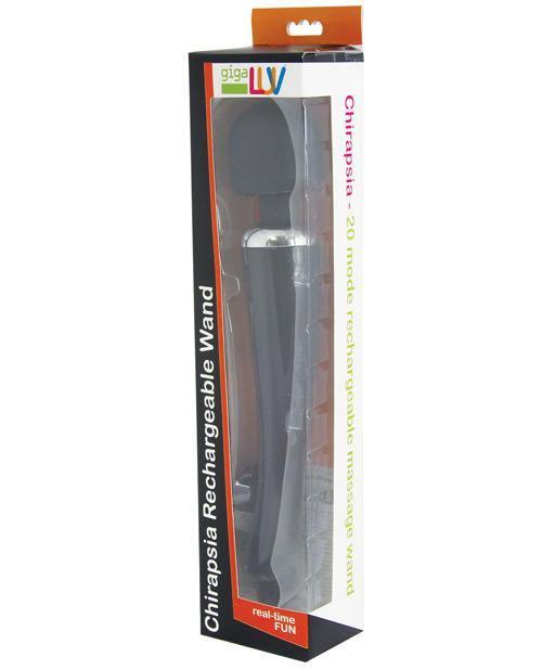 Gigaluv Chirapsia Rechargeable Wand - Black - SEXYEONE 