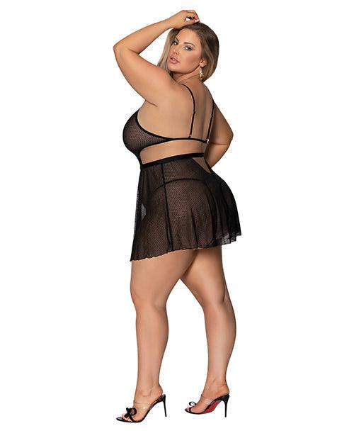 image of product,Girl Next Door Babydoll & Crotchless Panty 2x - SEXYEONE