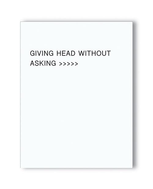 product image, Giving Head Is Greater Than Naughty Greeting Card - SEXYEONE