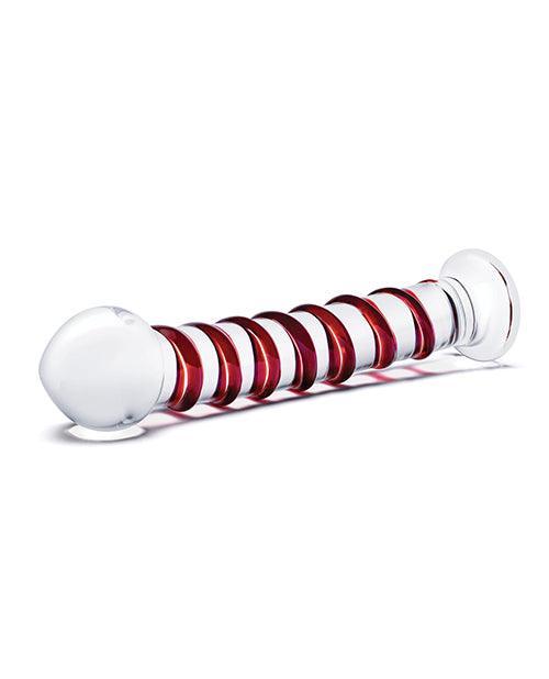 image of product,Glas 10" Mr. Swirly Dildo - Red - SEXYEONE
