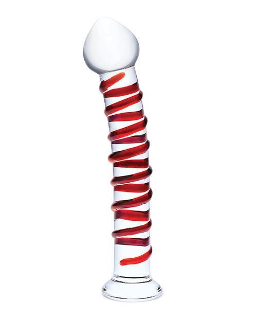 image of product,Glas 10" Mr. Swirly Dildo - Red - SEXYEONE