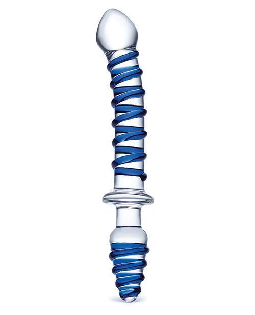 Glas 10"  Mr. Swirly Double Ended Glass Dildo & Butt P