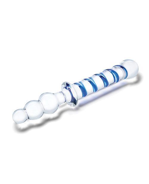 product image,Glas 10" Twister Dual Ended Dildo - Blue - SEXYEONE
