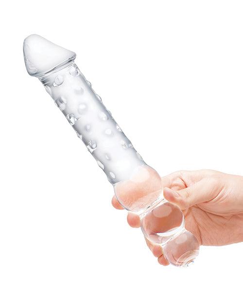 image of product,Glas 12" Double Ended Glass Dildo W-anal Beads - Clear - SEXYEONE