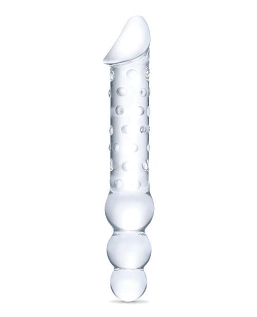 image of product,Glas 12" Double Ended Glass Dildo W-anal Beads - Clear - SEXYEONE