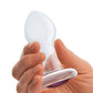 Glas 3.5" Bling Bling Glass Butt Plug - Clear - SEXYEONE