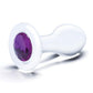 Glas 3.5" Bling Bling Glass Butt Plug - Clear - SEXYEONE