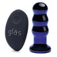 Glas 3.5" Rechargeable Vibrating Beaded Butt Plug - Blue - SEXYEONE