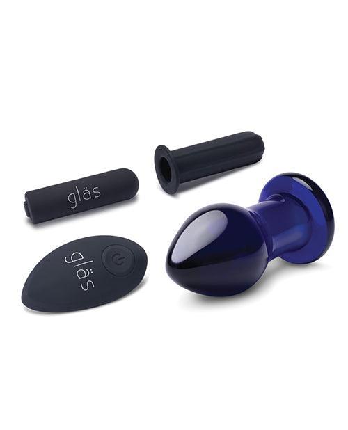 product image,Glas 3.5" Rechargeable Vibrating Butt Plug - Blue - SEXYEONE