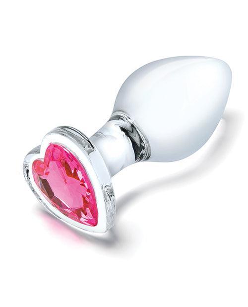 image of product,Glas 3 Pc Heart Jewel Glass Anal Training Kit - SEXYEONE