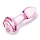 Glas 3 Pc Rosebud Butt Plug Set - Pink - SEXYEONE